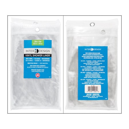 Interdesign iDesign 72 in. H X 72 in. W Clear Shower Curtain Liner Vinyl 12030